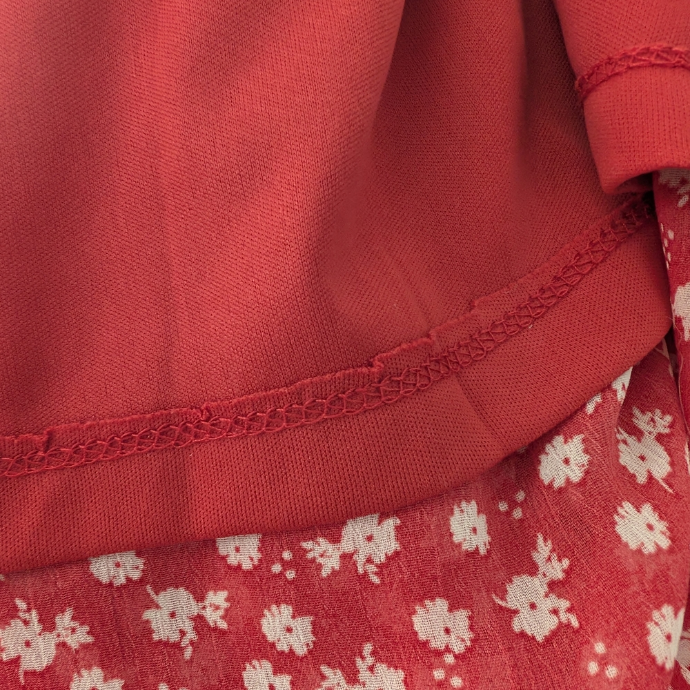 Socialite Red Floral Long Sleeve Dress - Picture 12 of 13